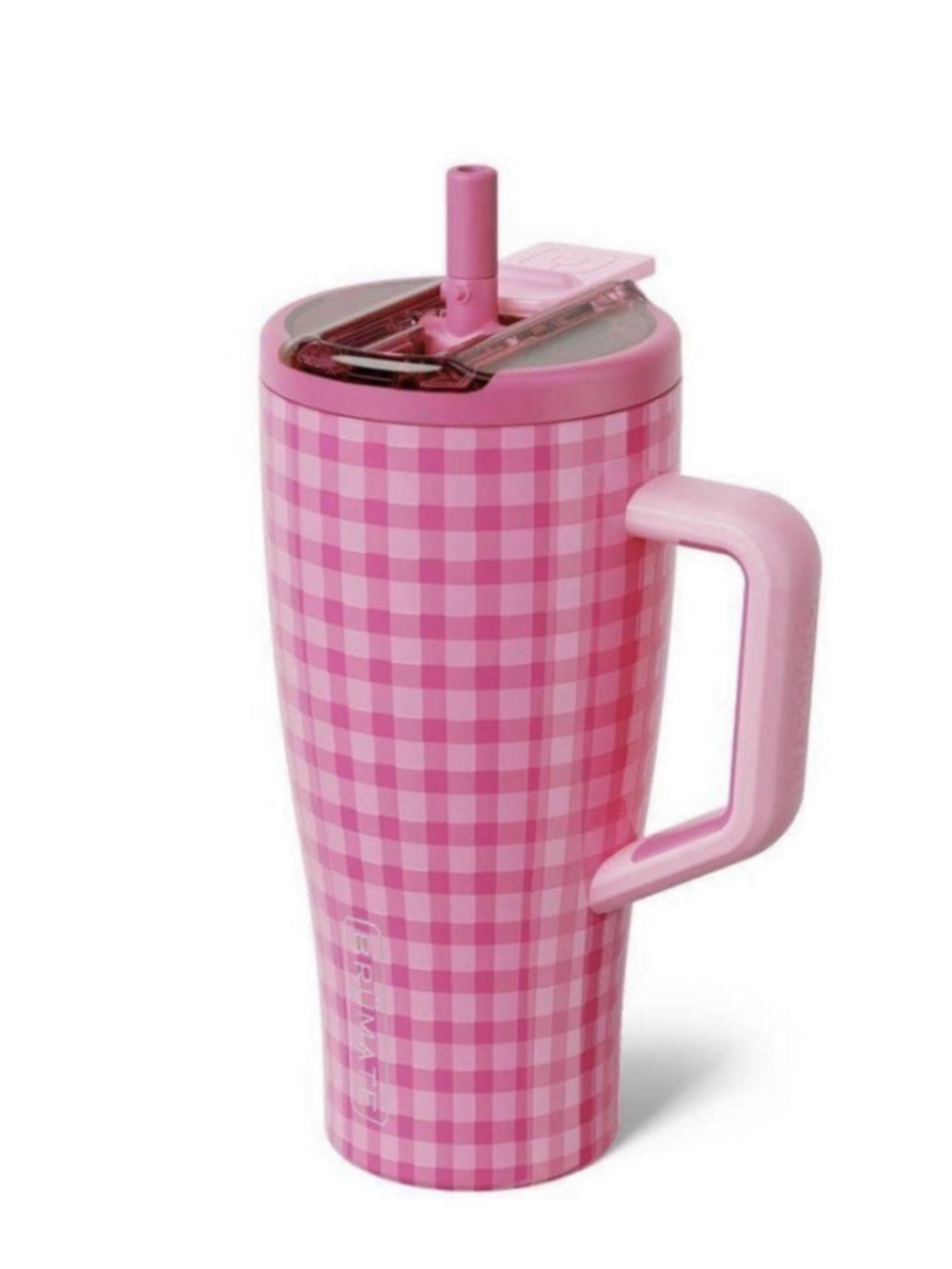 BruMate 30fl oz Stainless Steel Era Flip Water Bottle - Pink Gingham